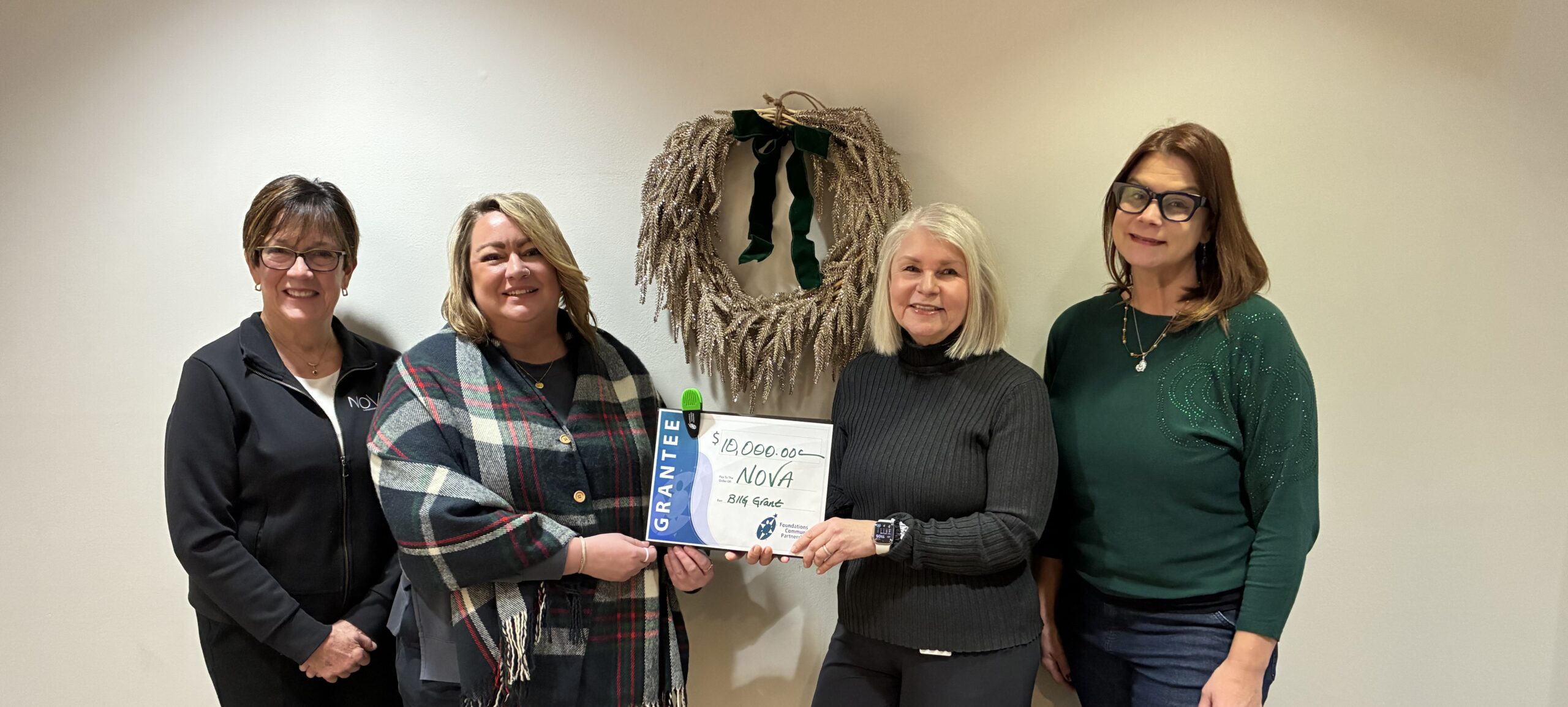 NOVA receives a $10,000 Grant from Foundations Community Partnership